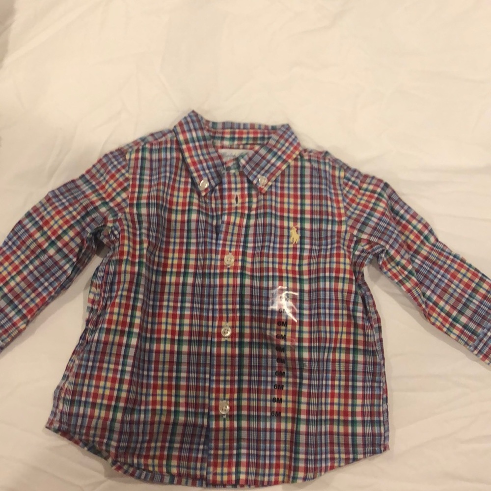 NWT ralph Lauren size 6m button down shirt